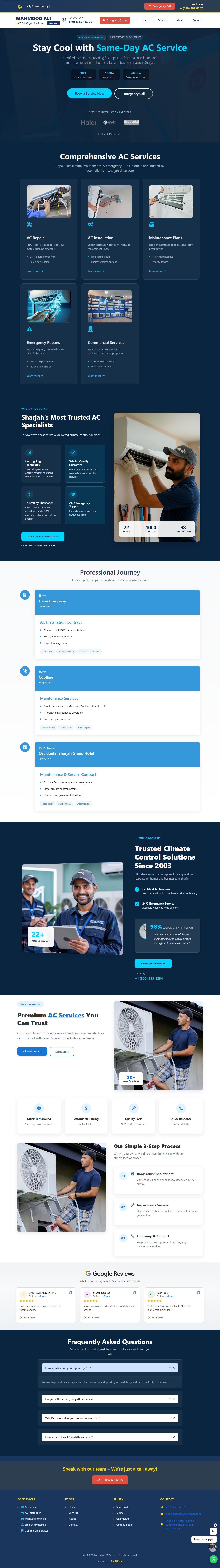 Mahmood Ali A/C Experts — Home Page