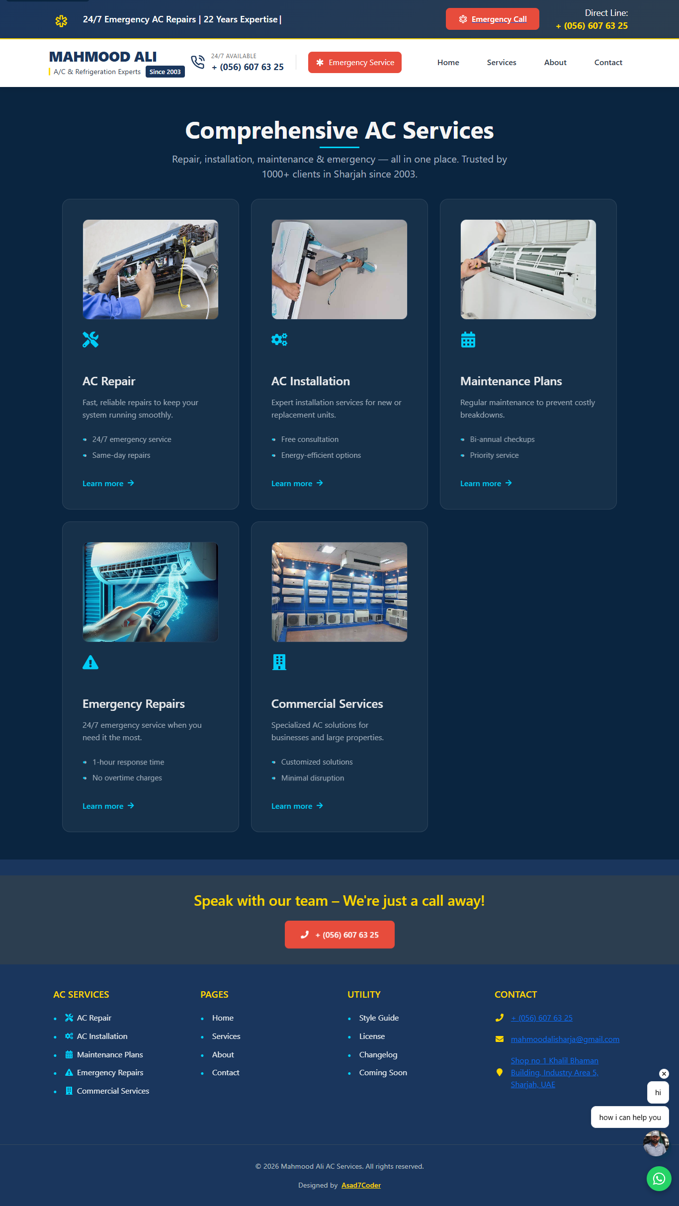 Mahmood Ali A/C Experts — Service Page